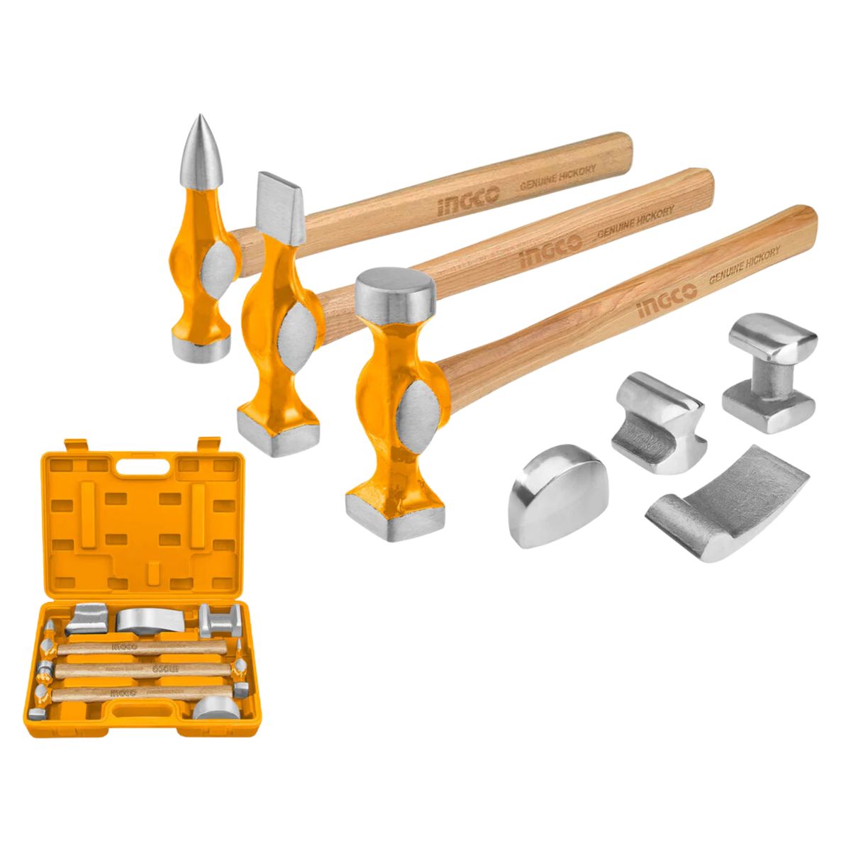 INGCO TOOLS - Juego de martillos para planchar 7 piezas Ingco
