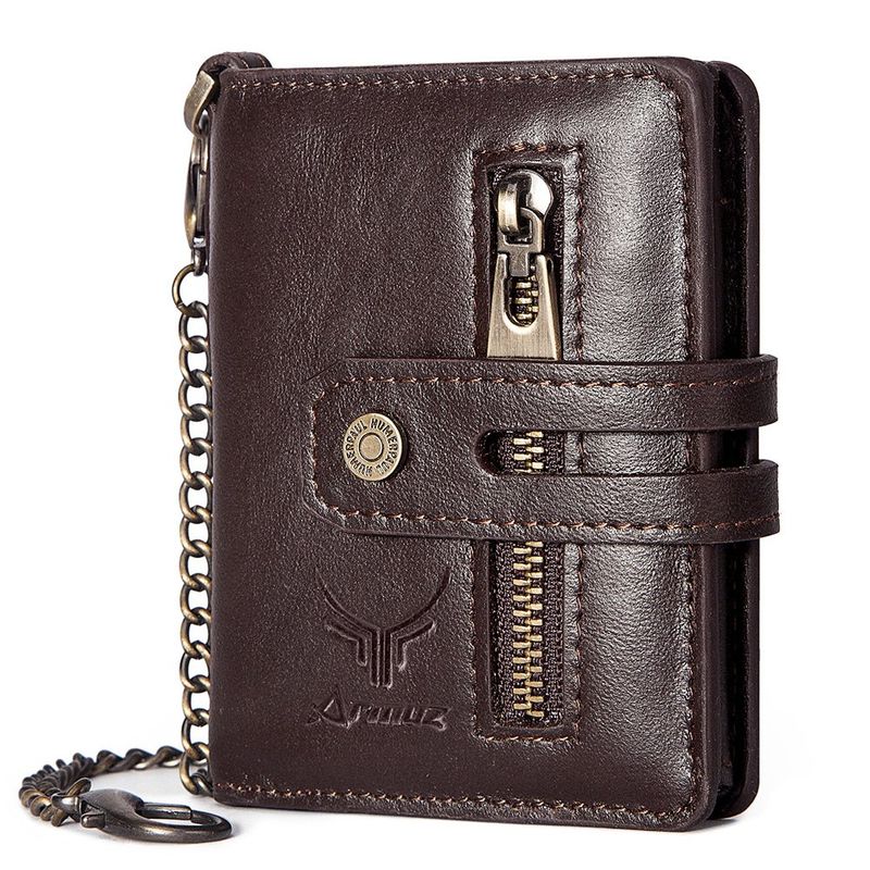 ARMUZ - Tarjetero - billetera de cuero vacuno con botón eyector BP982