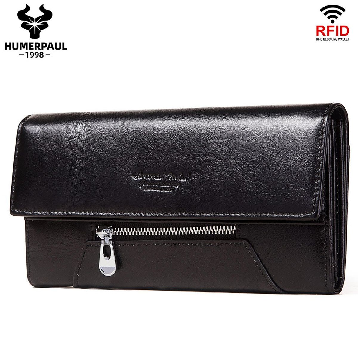 GENERICO - Billetera de Cuero Vacuno con RFID Humerpaul BP931 Mujer