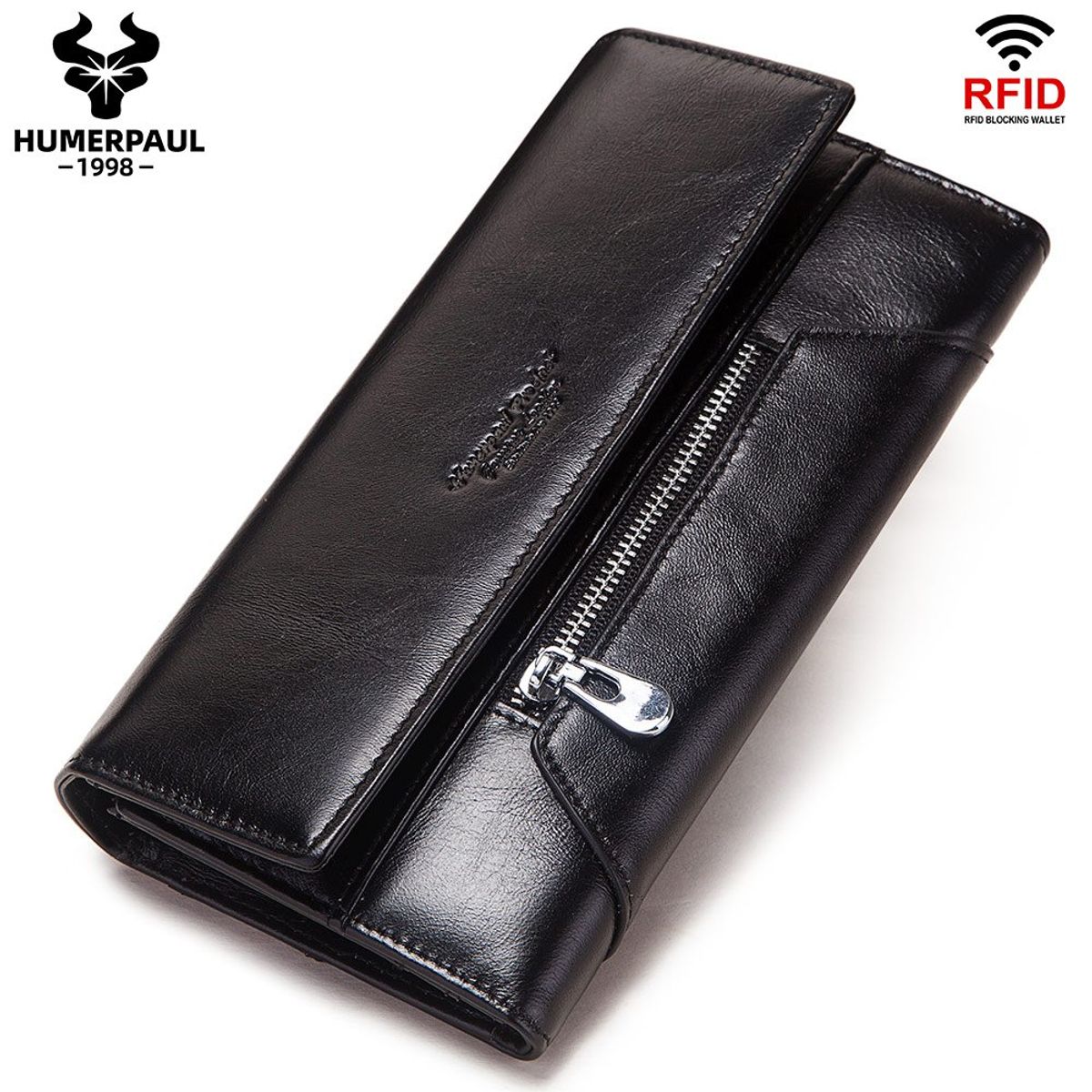 GENERICO - Billetera de Cuero Vacuno con RFID Humerpaul BP931 Mujer