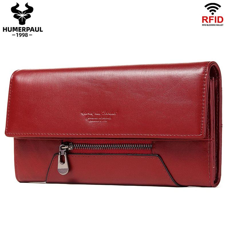 GENERICO - Billetera de Cuero Vacuno con RFID Humerpaul BP931 Mujer