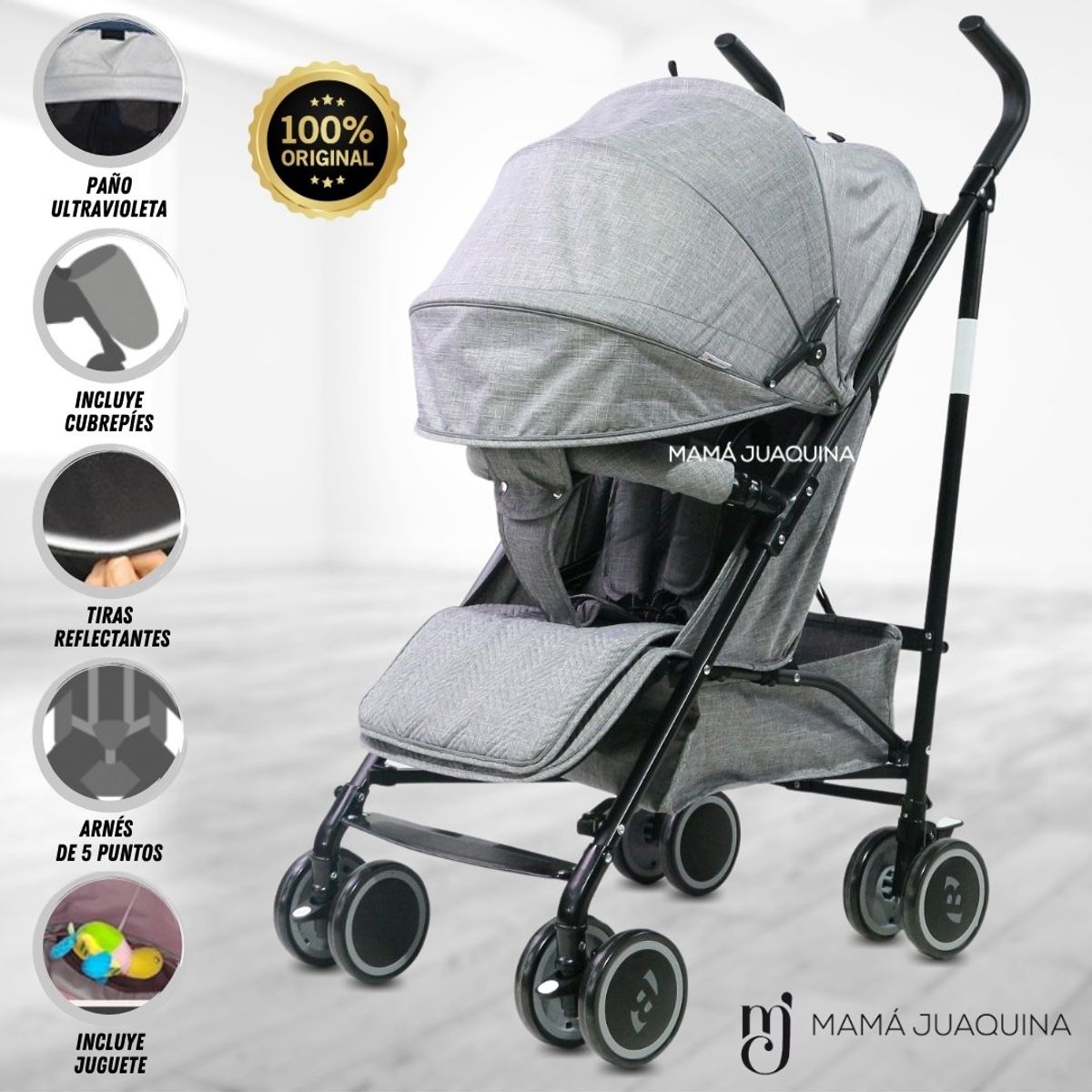 IMPORTADO MC - Coche Bastón de Lujo «SWEET CARY II» Edición Limitada Gray