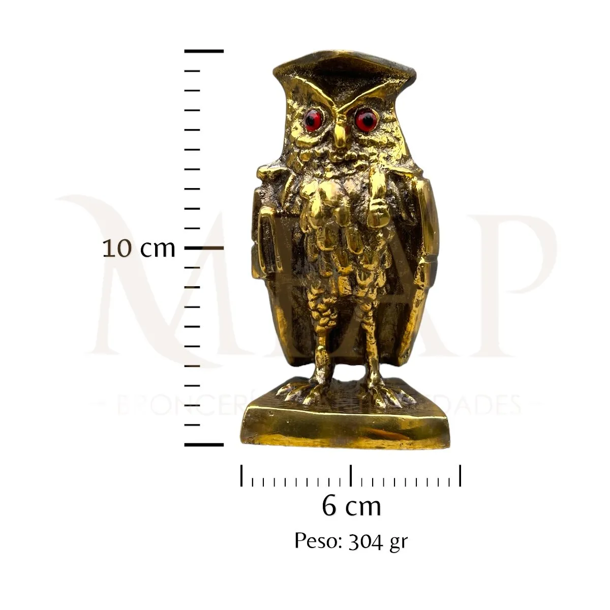 MFAP BRONCERIA Y ANTIGUEDADES - Buho graduado mediano en bronce