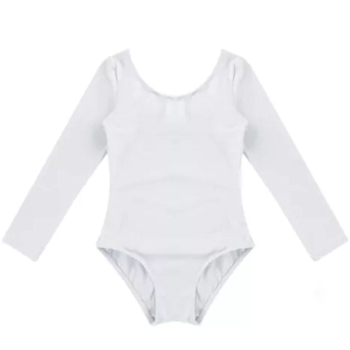 GENERICO - CONJUNTO TRAJE DE BALLET CON FALDA ENVOLVENTE MANGA LARGA- BLANCO