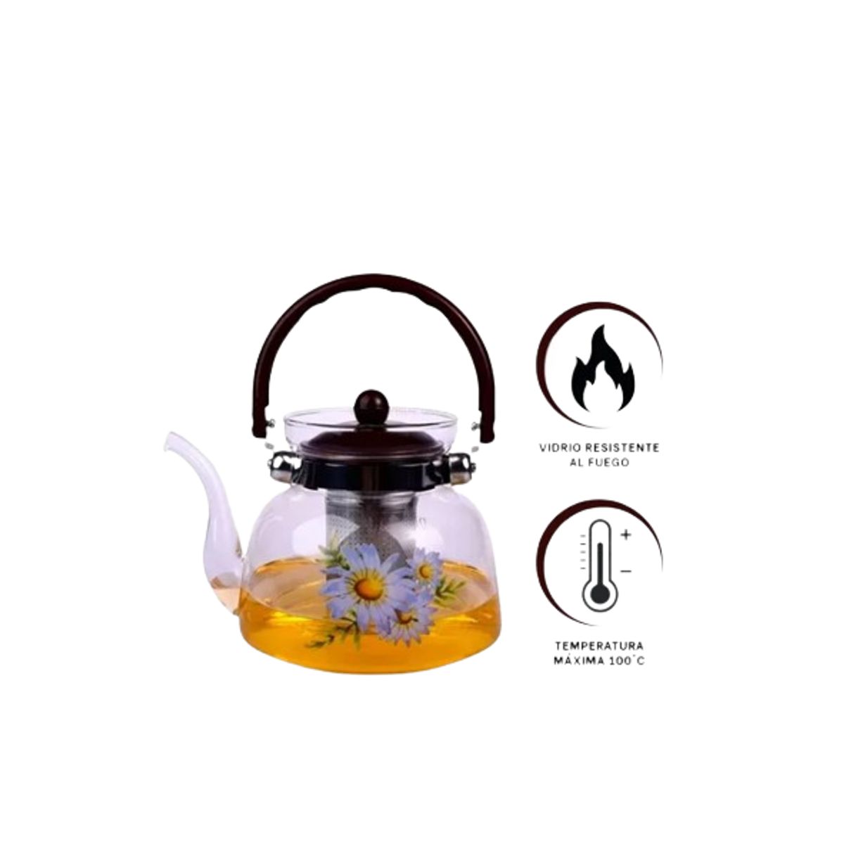 GENERICO - Tetera de vidrio con filtro