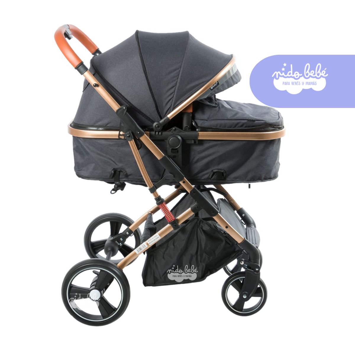 EBABY - Coche moisés Saturno Ebaby de bebé color Plomo
