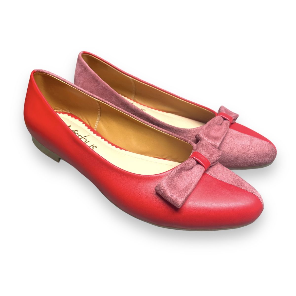GENERICO - Balerinas Mujer Misshus Marie rojo - palo rosa c lazo