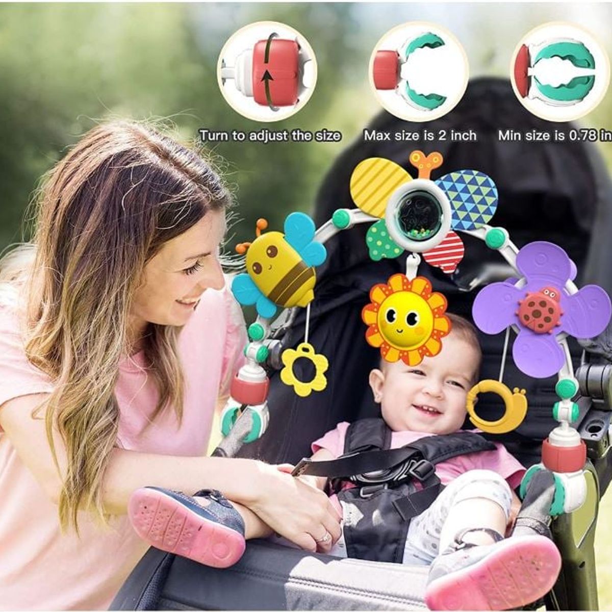 GENERICO - Arco Abejita de Coche Cuna y Silla comer Para Bebés