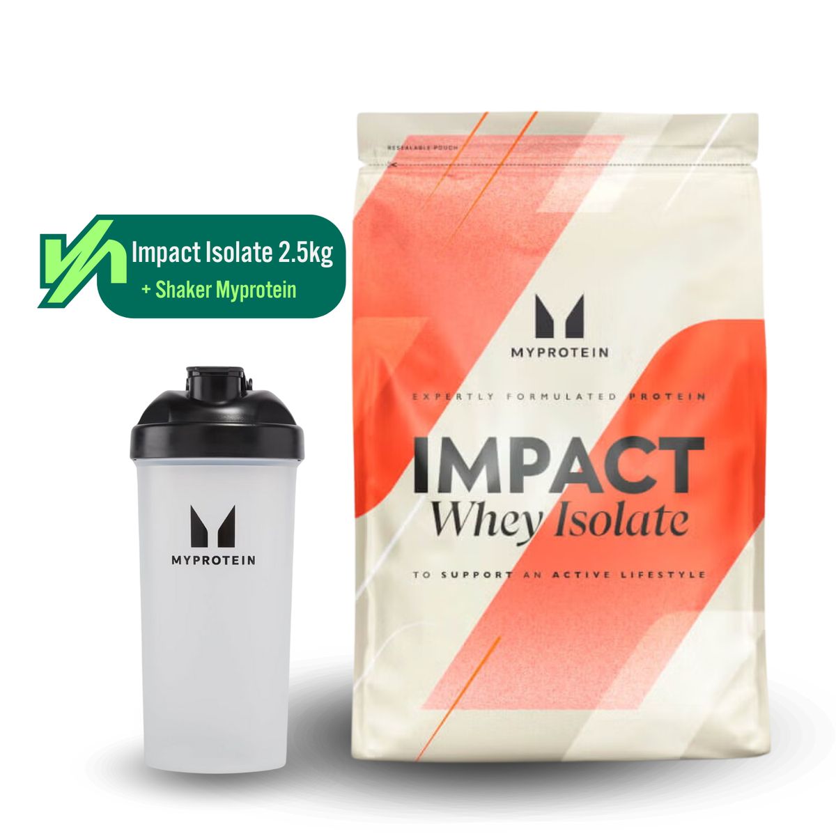MYPROTEIN - IMPACT WHEY ISOLATE 2.5 KG - MYPROTEIN- VAINILLA + SHAKER