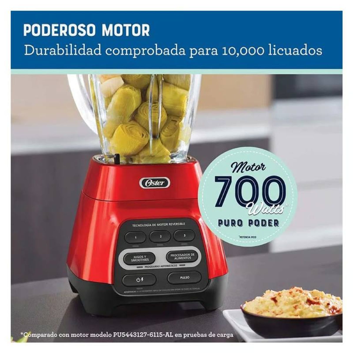 OSTER - Licuadora Reversible Oster BLSTPYG1310 RBG Rojo