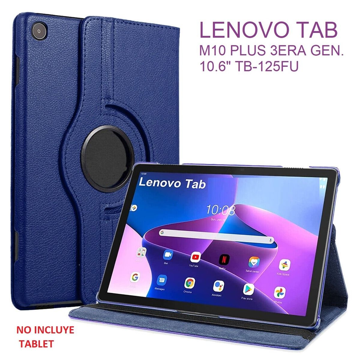 GENERICO - Funda Case Giratoria para Lenovo Tab M10 Plus 3era Gen 106 TB125FU.