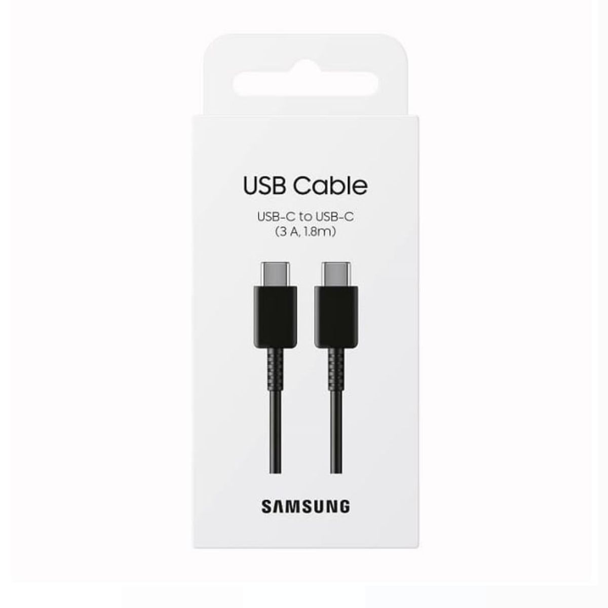 SAMSUNG - Cable Samsung Tipo C a Tipo C 3A 18m - Negro