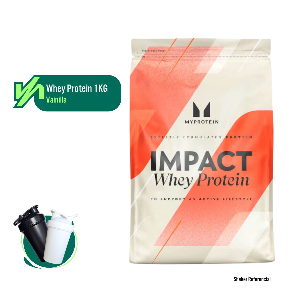 MYPROTEIN - IMPACT WHEY PROTEIN 1 KG - MYPROTEIN- VAINILLA + SHAKER