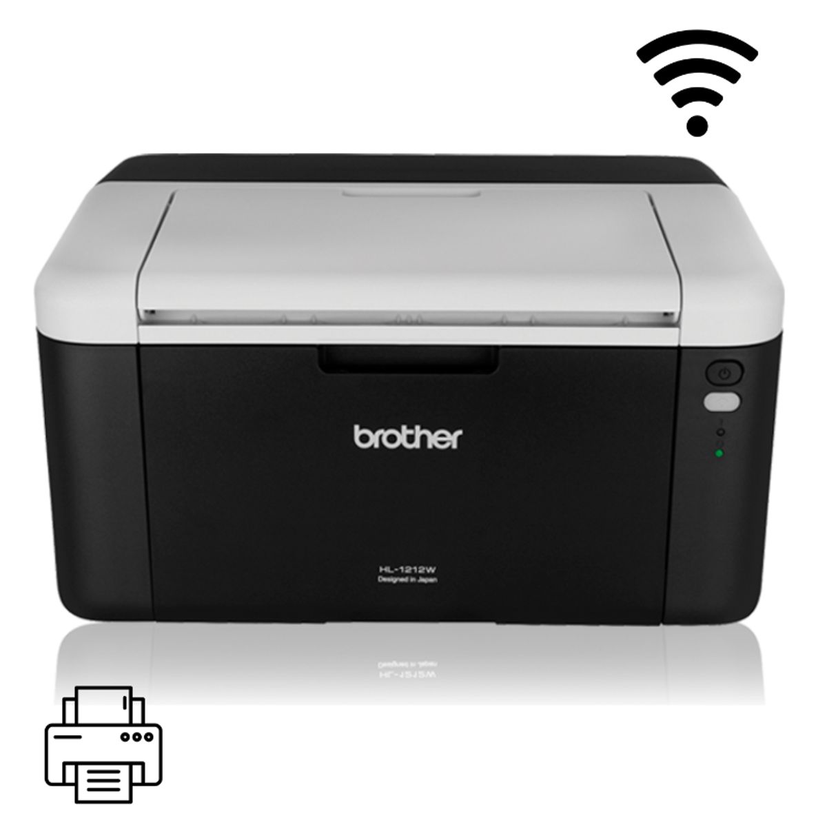 BROTHER - Impresora Laser Monocromatica Brother Hl-1212w Inalambrica.