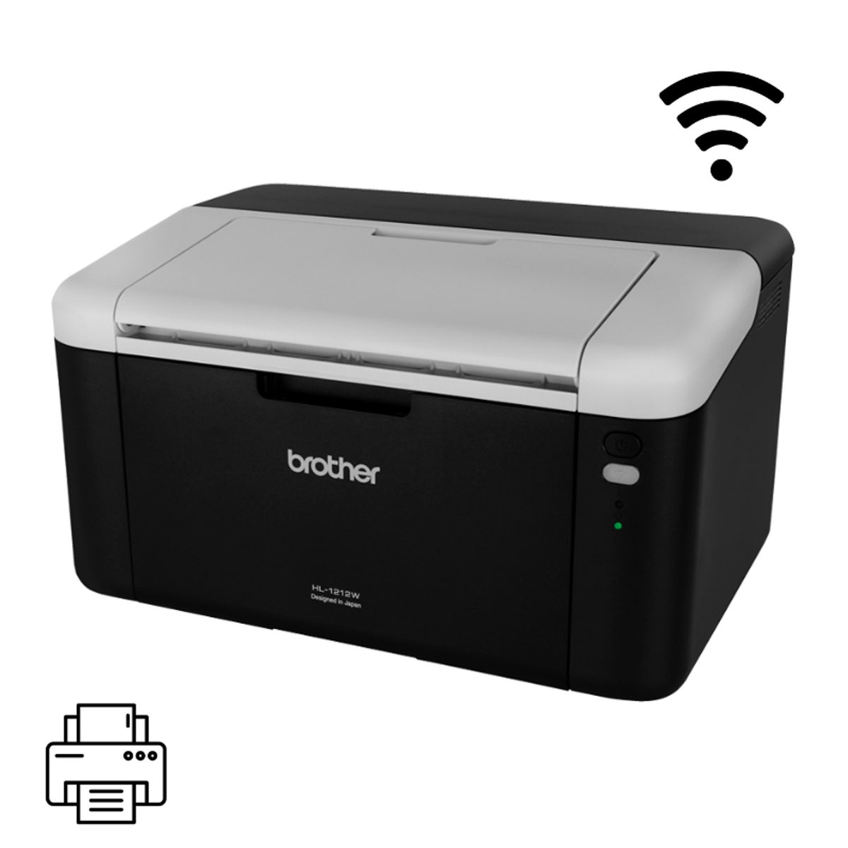 BROTHER - Impresora Laser Monocromatica Brother Hl-1212w Inalambrica.