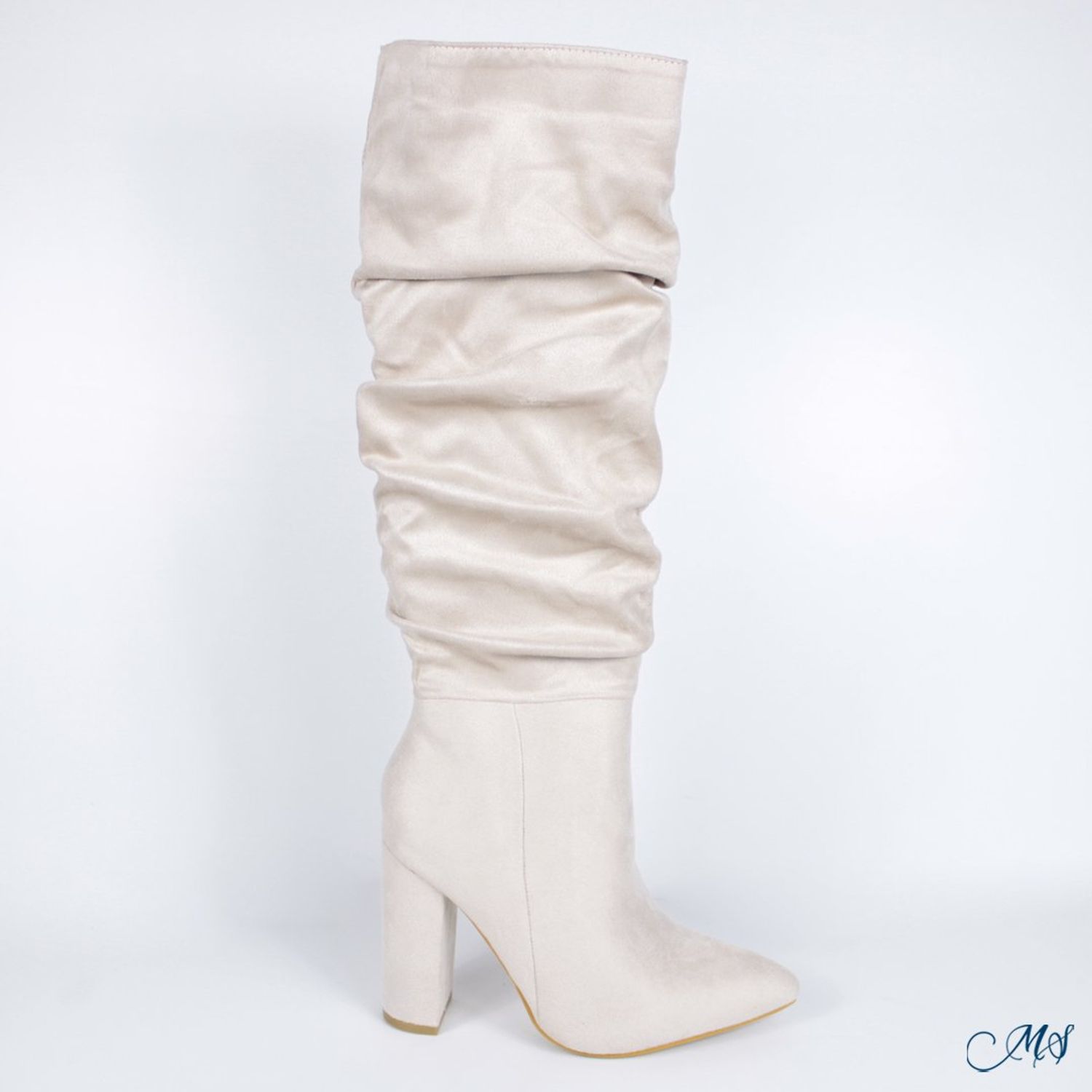 Botas Altas Color Beige Botas Altas Gamuza Mujer Beige M69 MARGLO