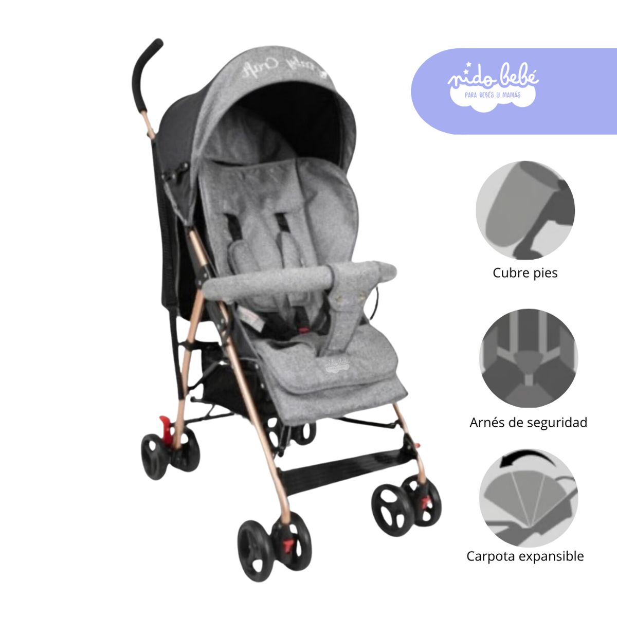 GENERICO - Coche Baston Super Adventure Color Plomo