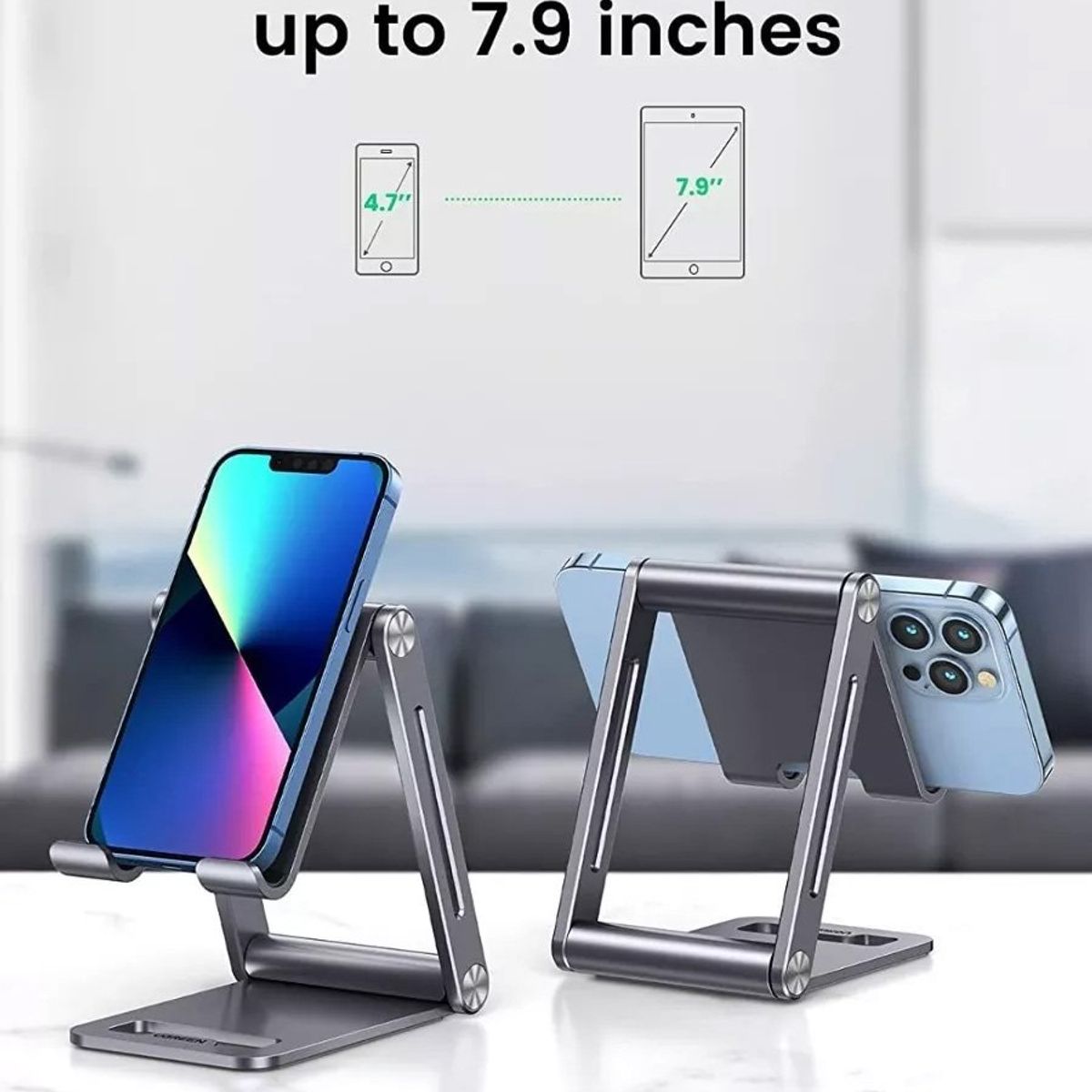 UGREEN - Soporte Mesa Ajustable Plegable Celular Aluminio 9 Ugreen