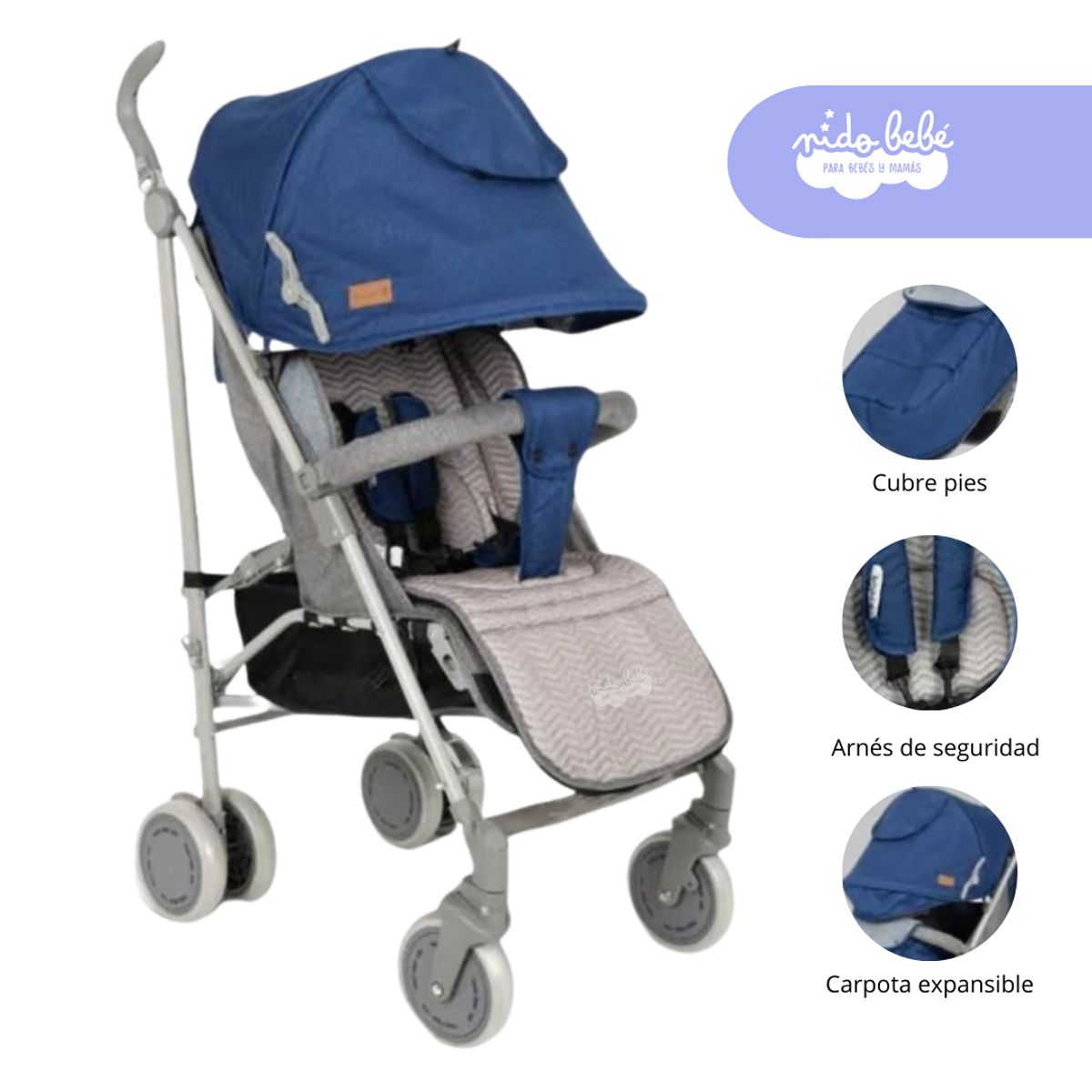 GENERICO - Coche Baston Cool Galxy Color Azul