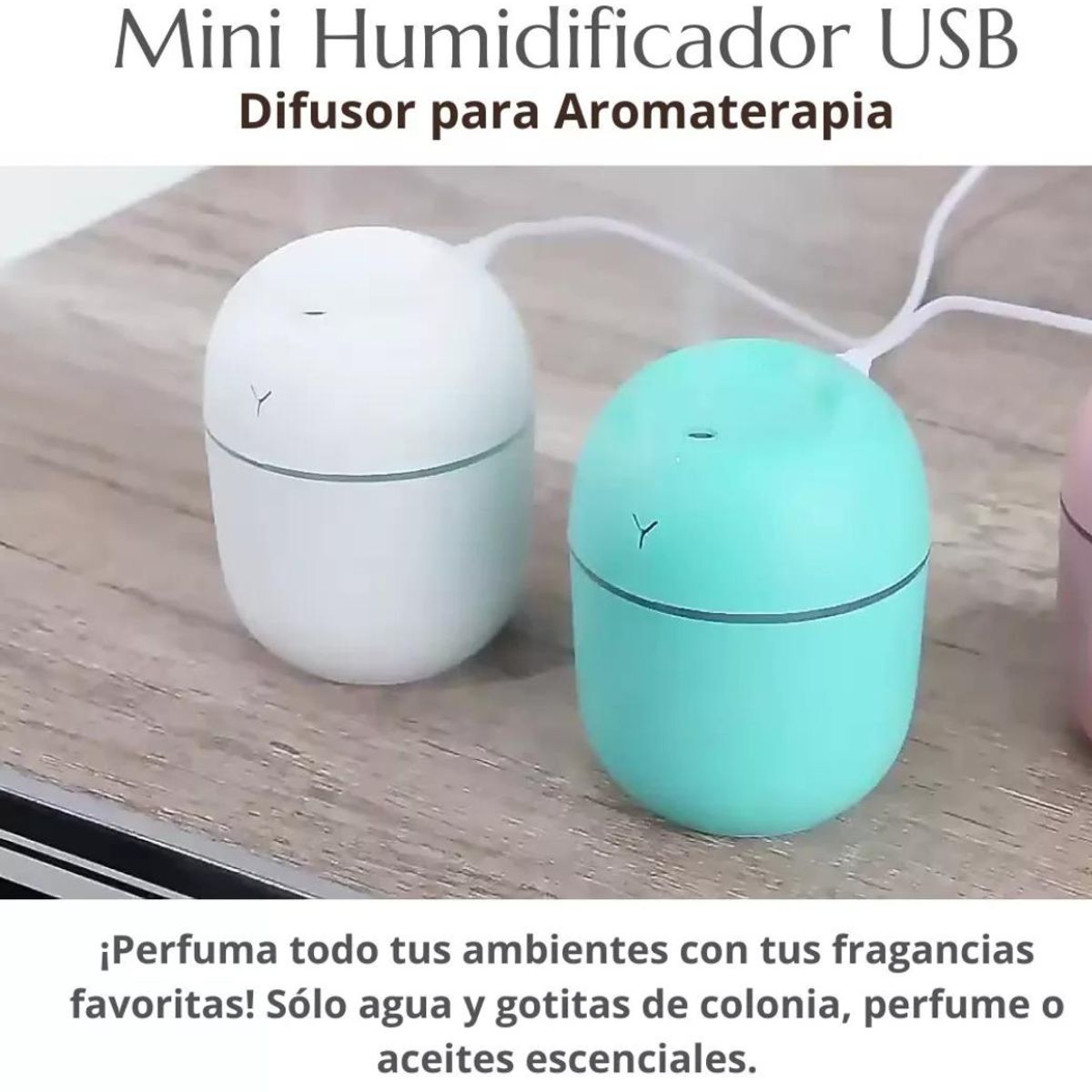 GENERICO - Humidificador Purificador Aromaterapia USB Portátil