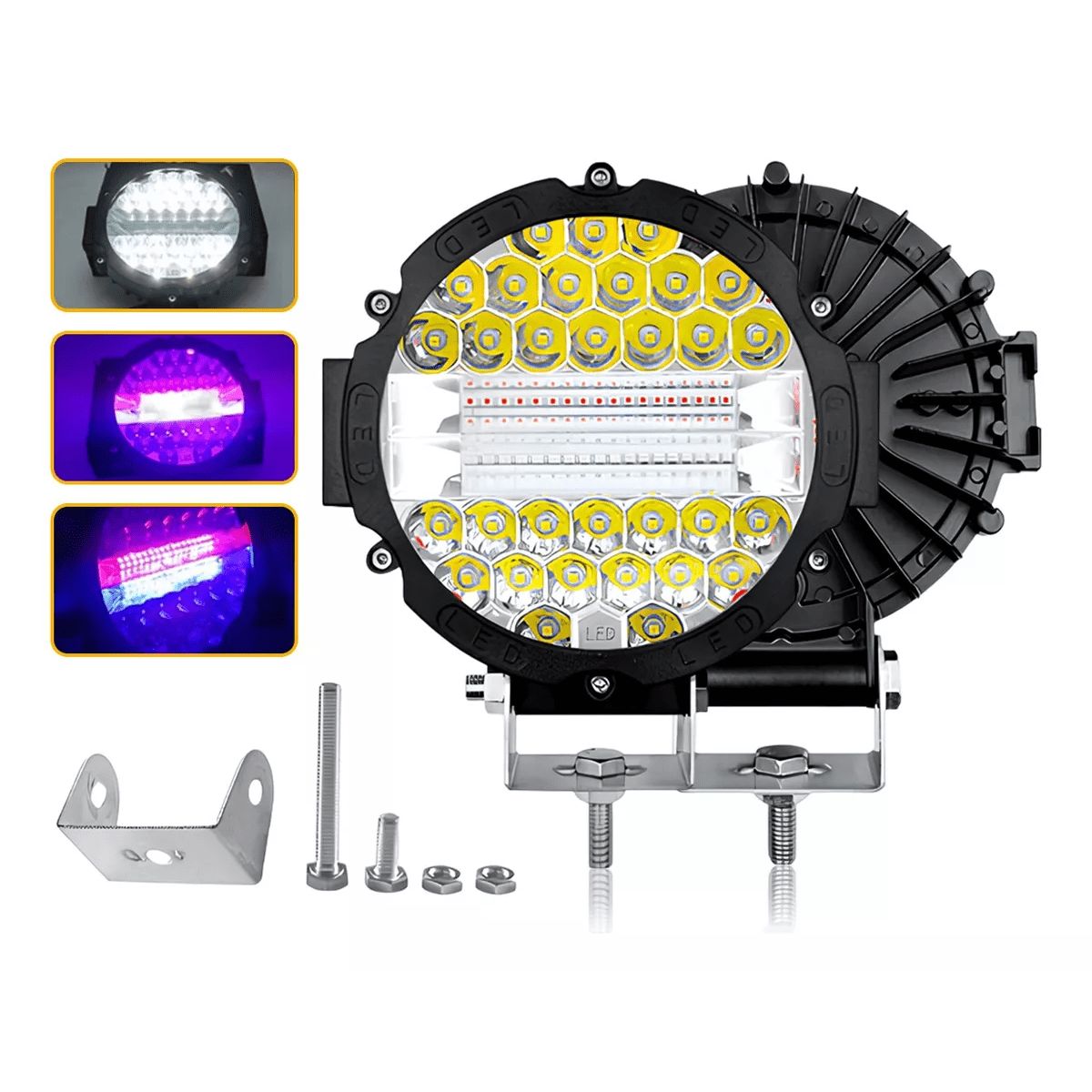 GENERICO - Par Faros Led Redondo Auxiliar 51w 7 Pulgadas 4x4 2pcs 4x4