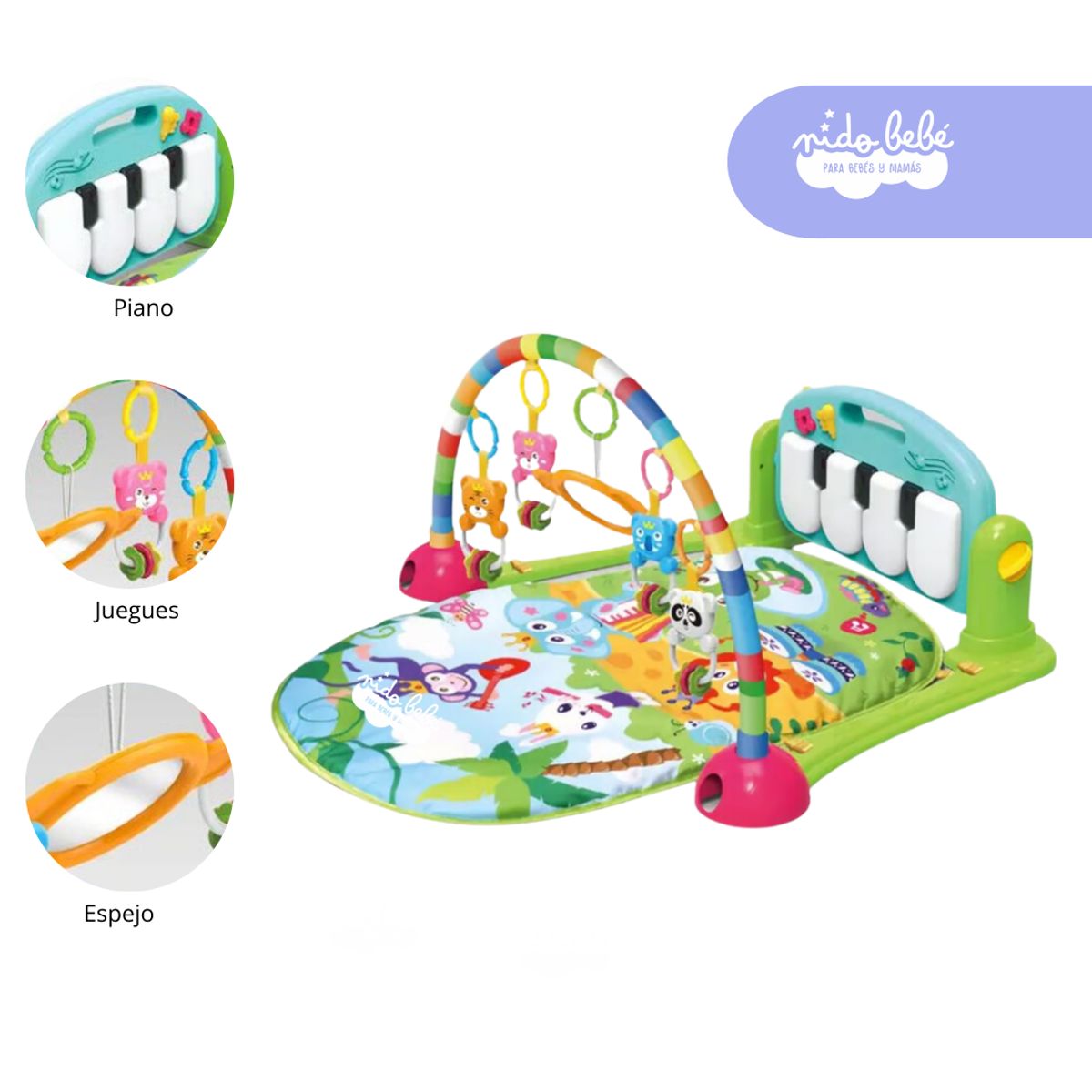 GENERICO - Gimnasio Piano de Bebé Color Verde
