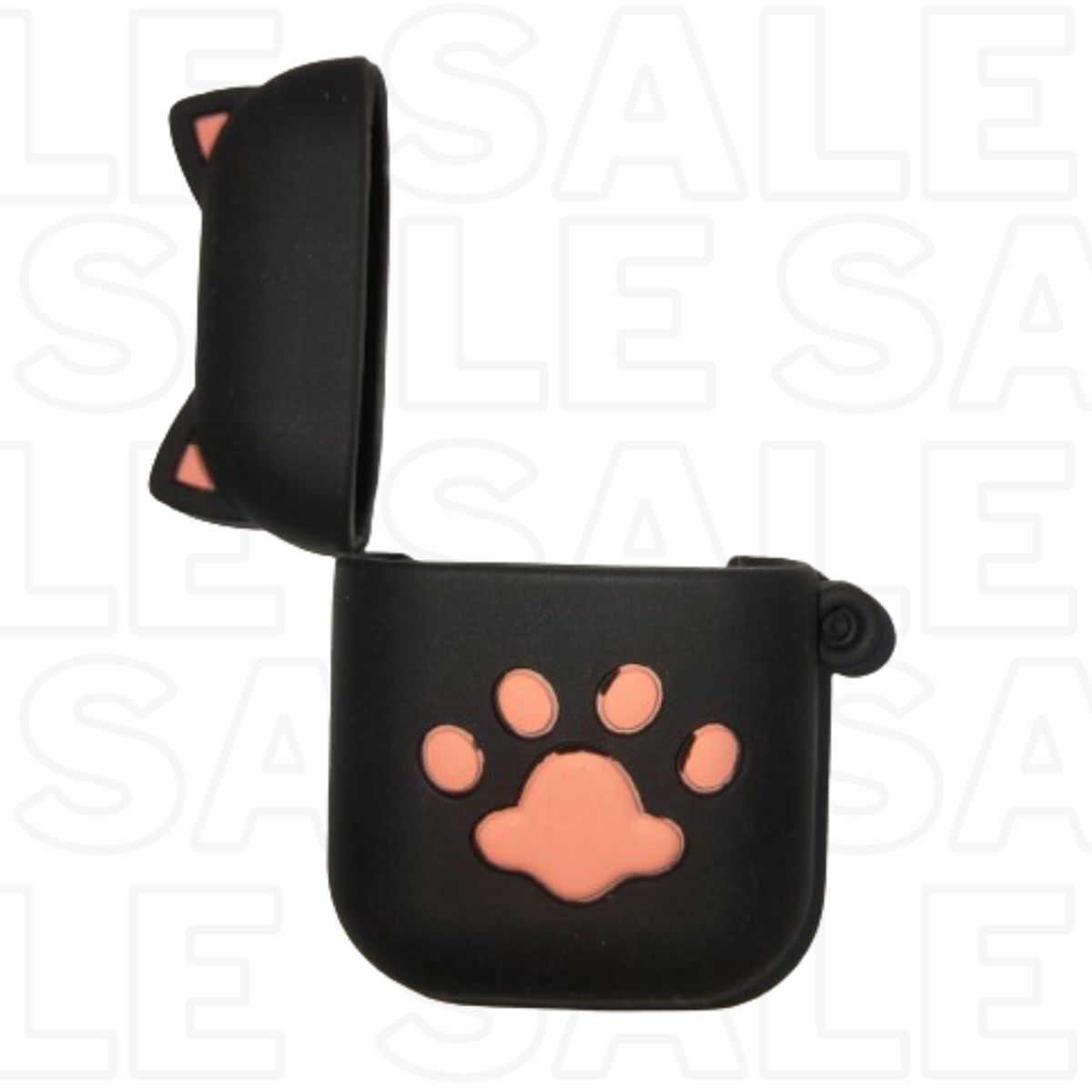 GENERICO - FUNDA AIRPOD GATO NEGRO SILICONA