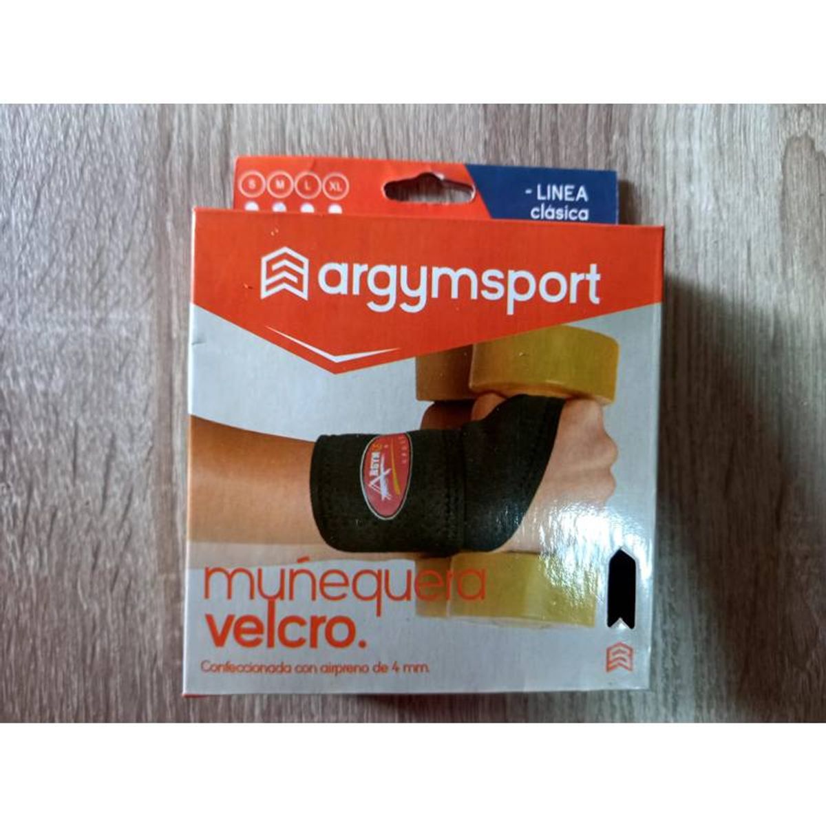 ARGYM - Muñequera Deportiva con Velcro Negro Talla XL