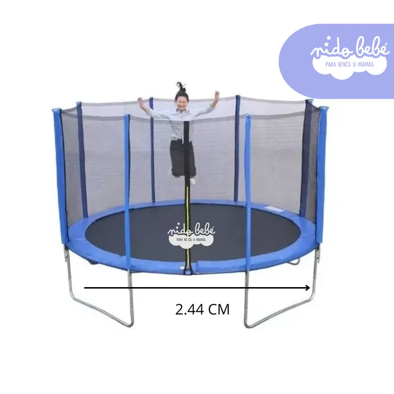 EVERBEST - Juego CAMA SALTARINA  8 FT AZUL 2.44CM