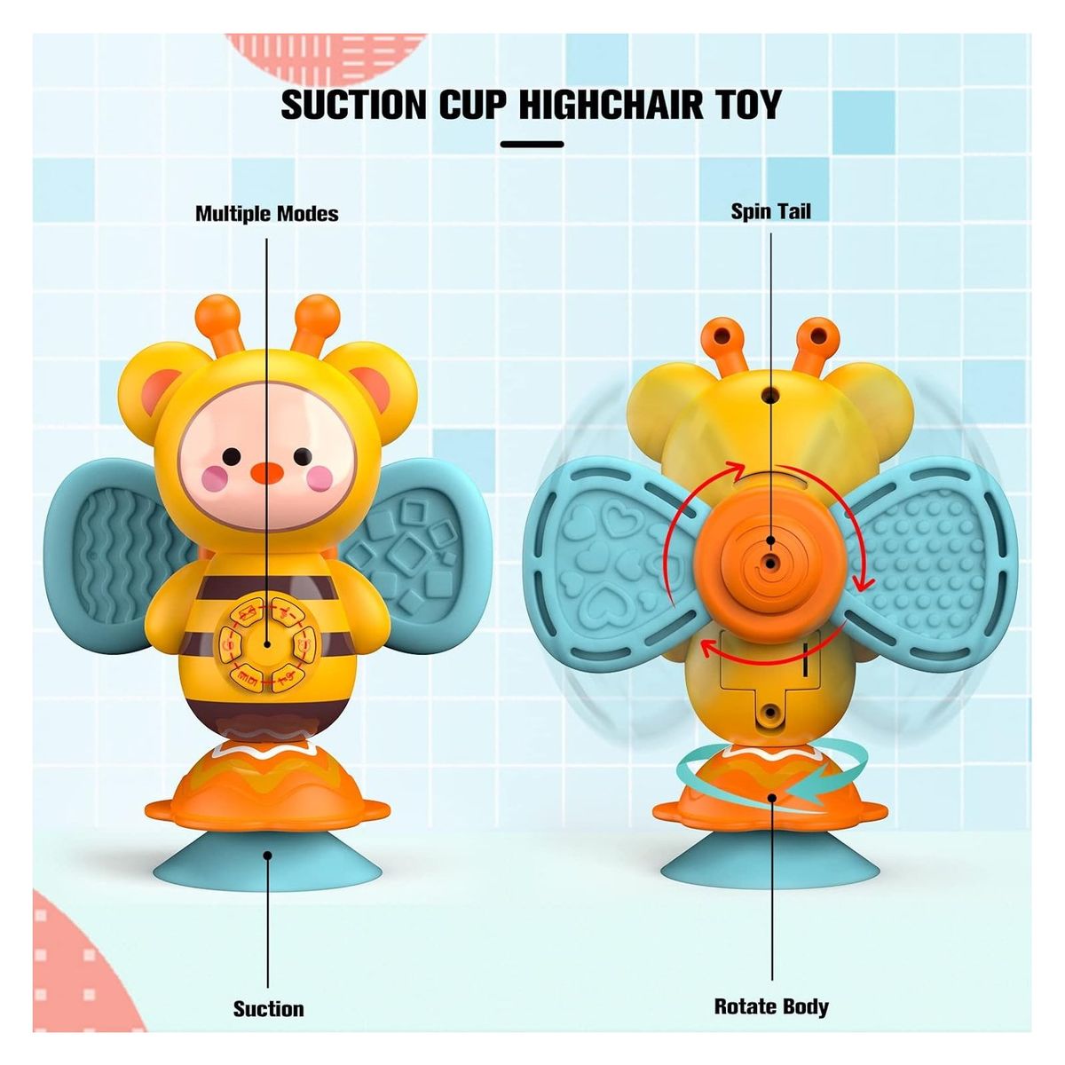 GENERICO - Juguete Sonaja Musical Abeja Musical con Luces