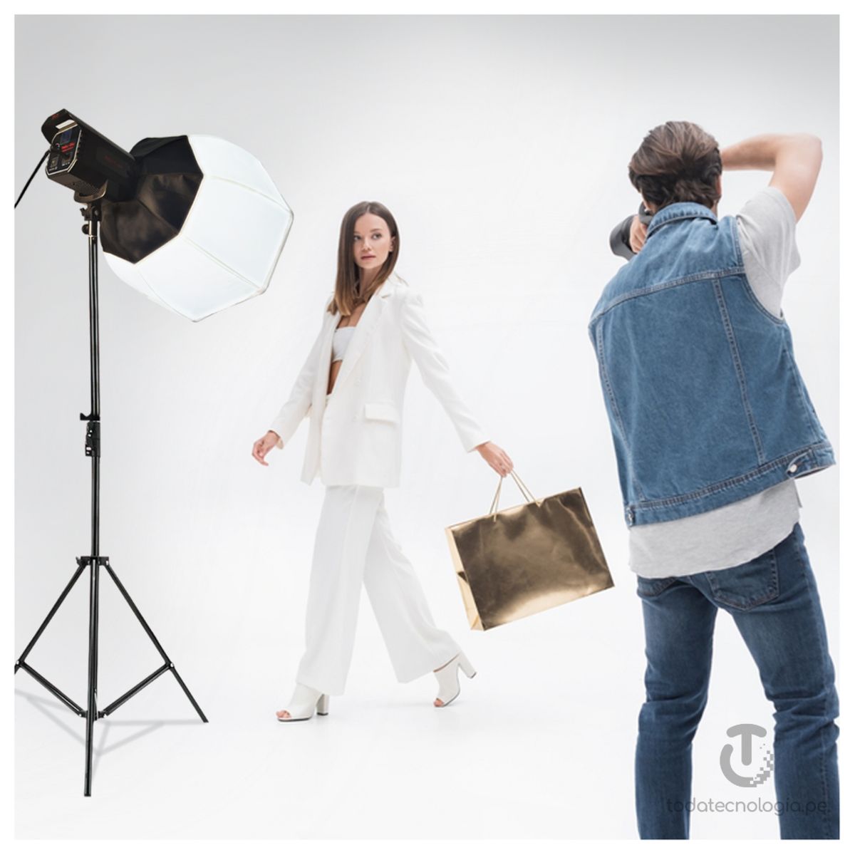 SEISA - Kit Estudio Fotografico Iluminación Fotográfica Grabacion Softbox