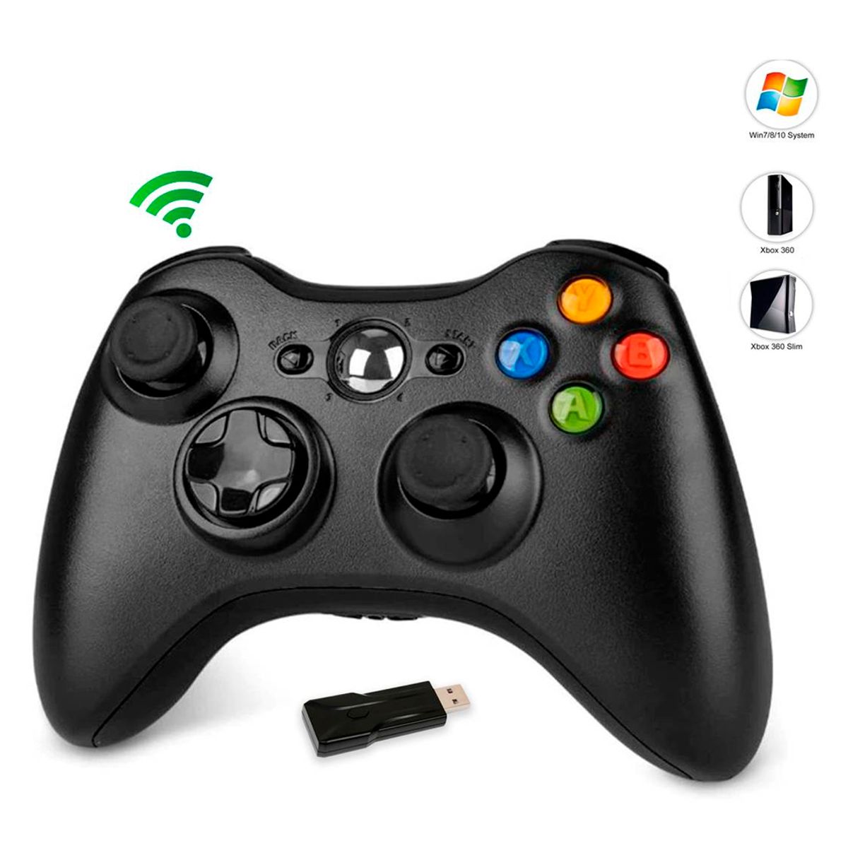 SEISA - Mando Xbox Inalámbrico 360 para Consola PS3 PC con Windows.