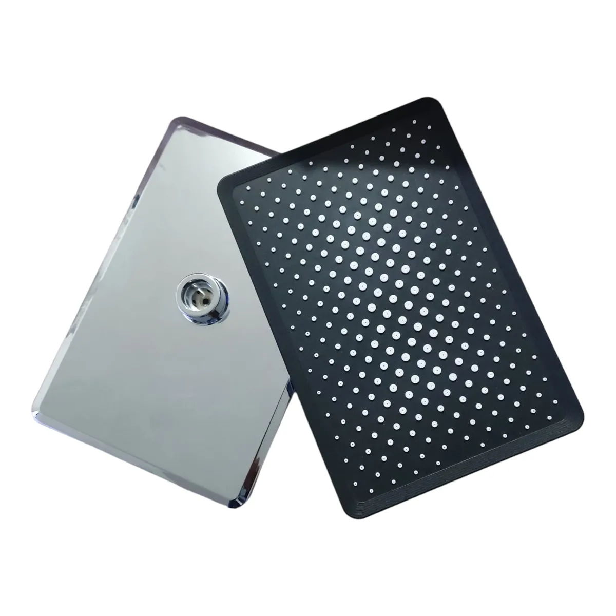 APACHE - Cabezal Ducha Española Rectangular 30x20cm con Brazo de 40cm