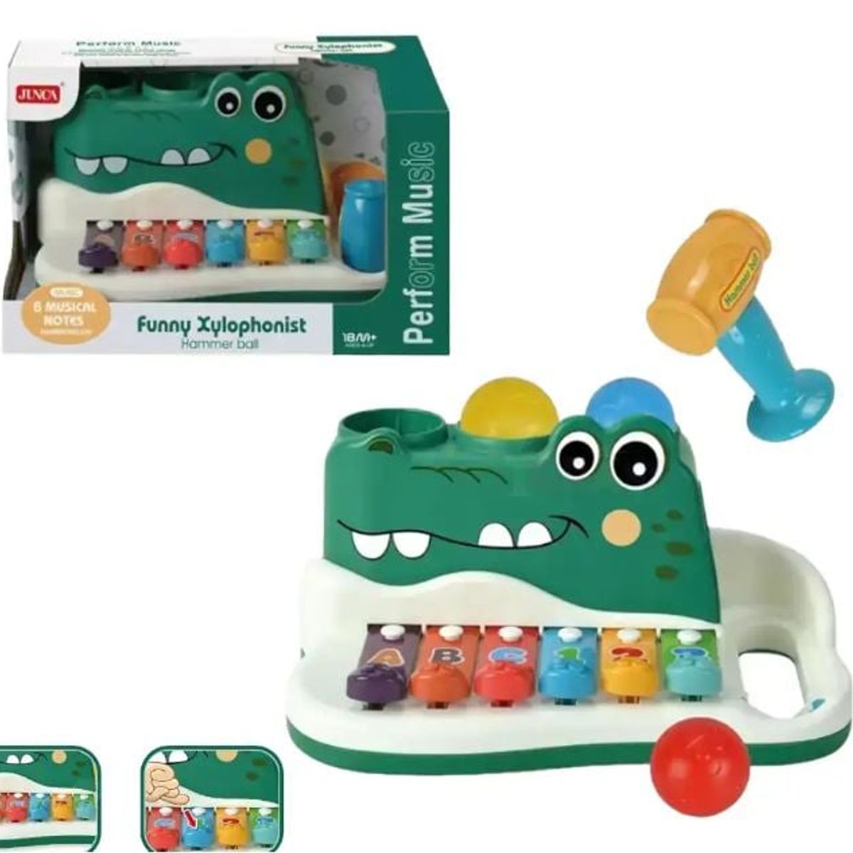 GENERICO - Xilófono Piano Cocodrilo Musical de Actividades Para Bebés