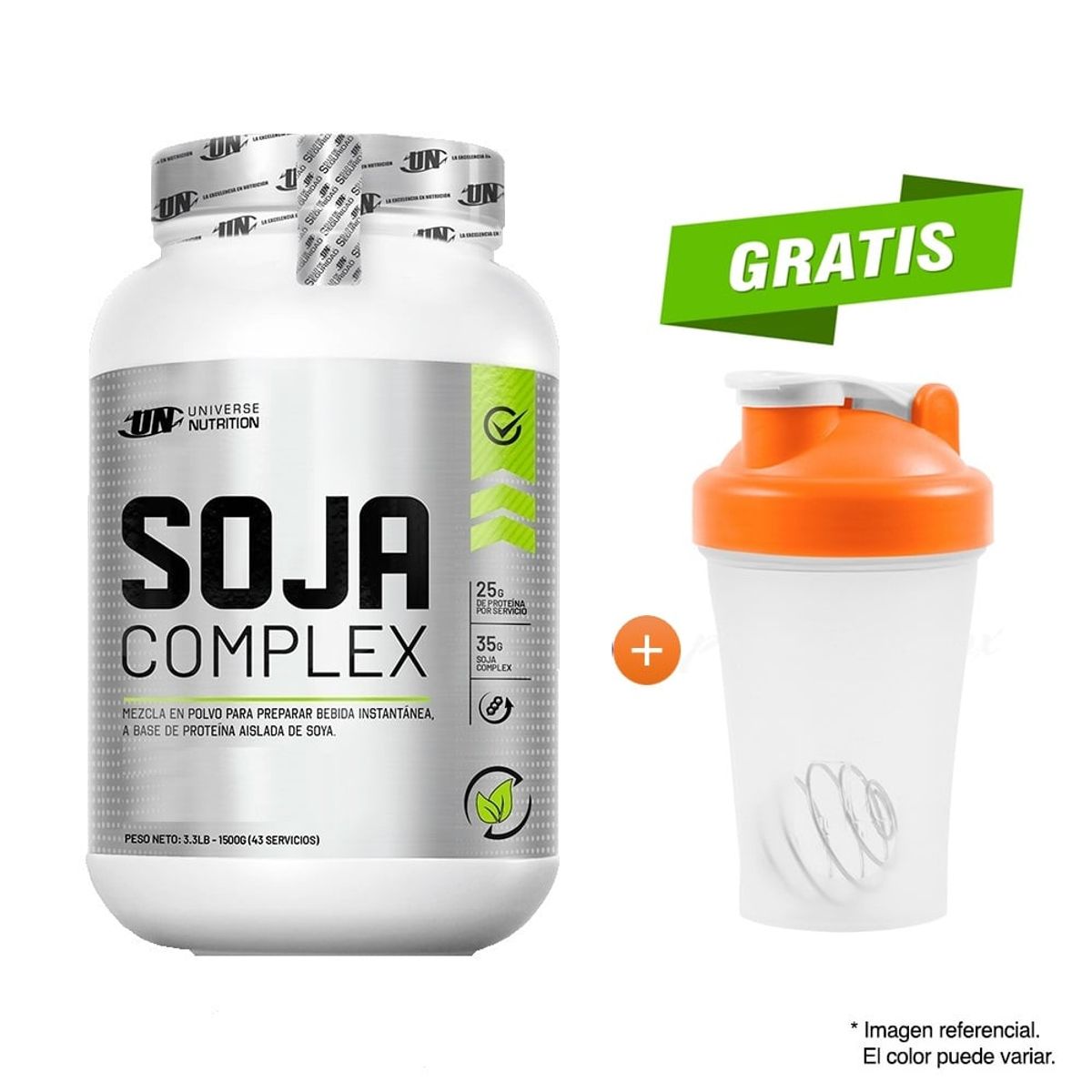 UNIVERSE NUTRITION - Proteína Universe Nutrition Soja Complex 1.5 kg Cookies + Shaker