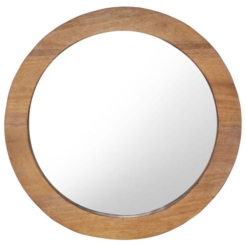 GENERICO - Espejo Redondo Madera 70 cm