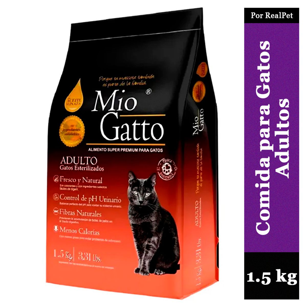 MIO CANE - Comida de Gato Adulto Esterilizado Mio Gatto Premium  1.5kg