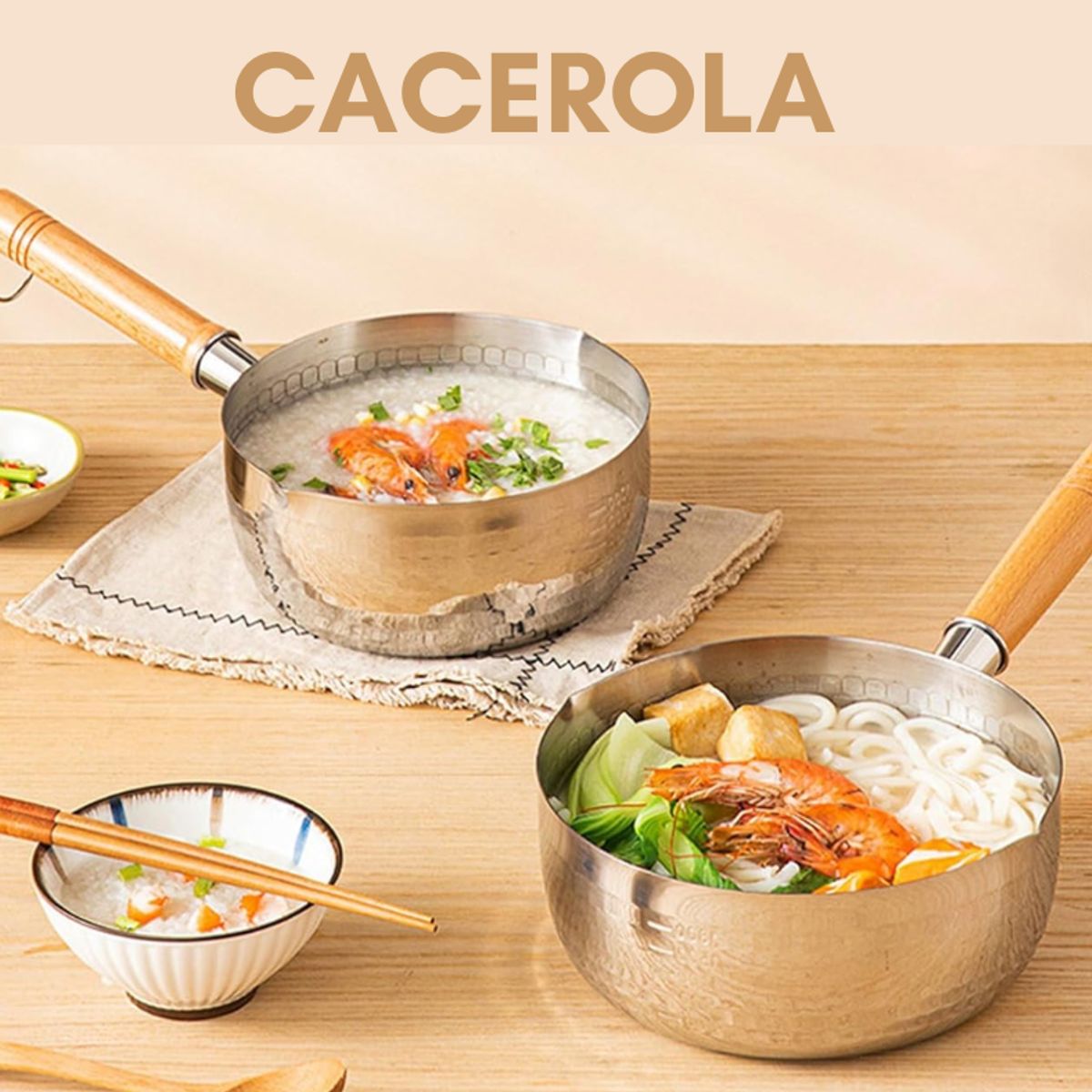 GENERICO - Cacerola de acero en acero 1000 ml