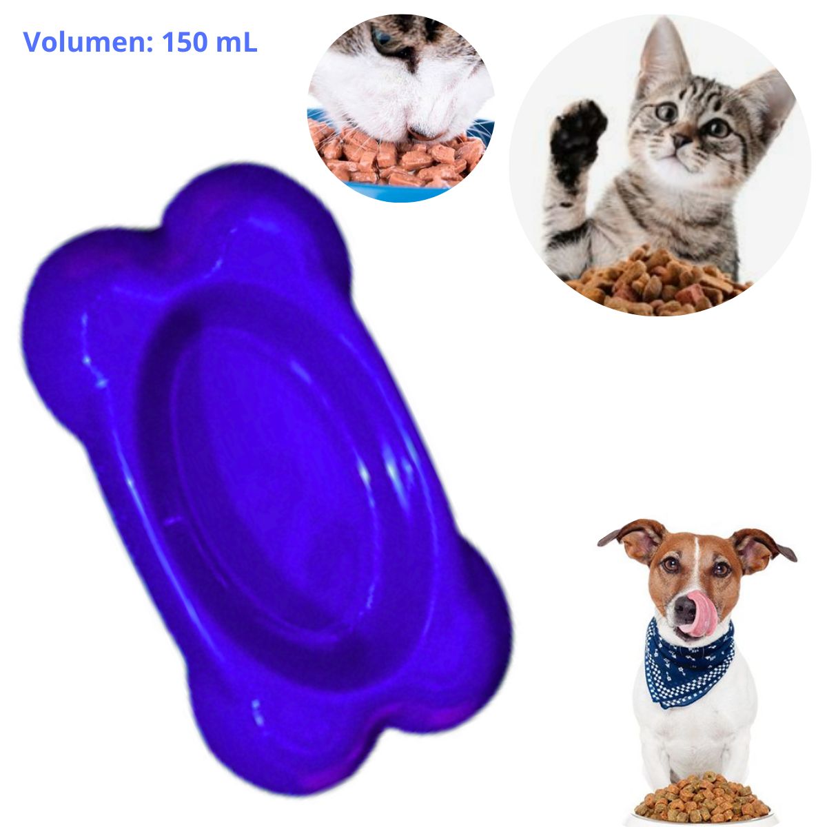 GENERICO - PLATO HUESO CHICO AZUL150 ML