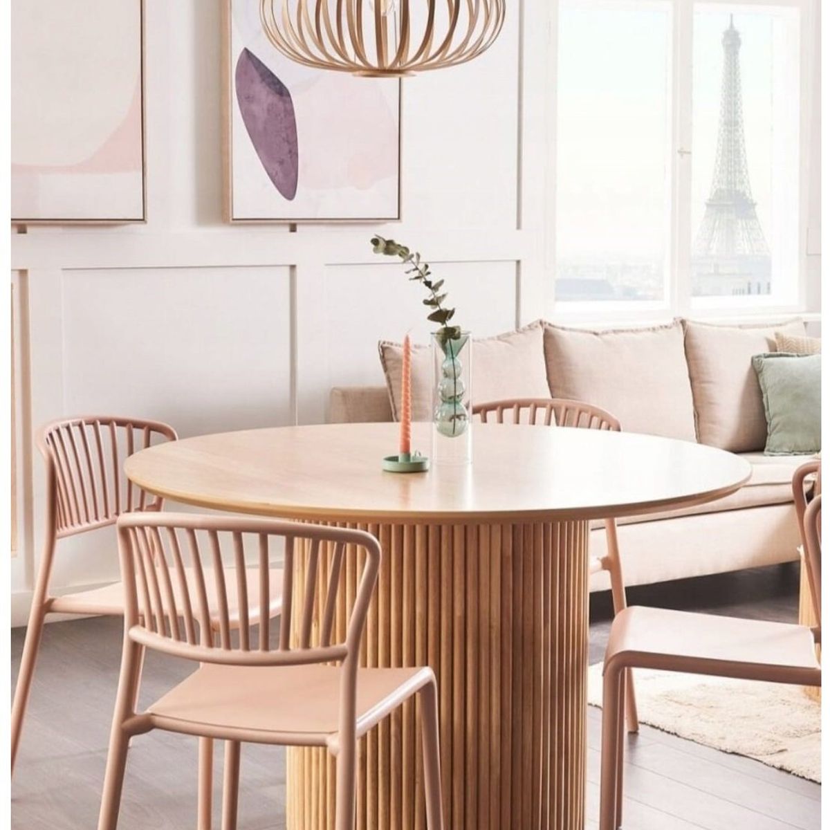 GENERICO - Lampara colgante de bambú 33 cm