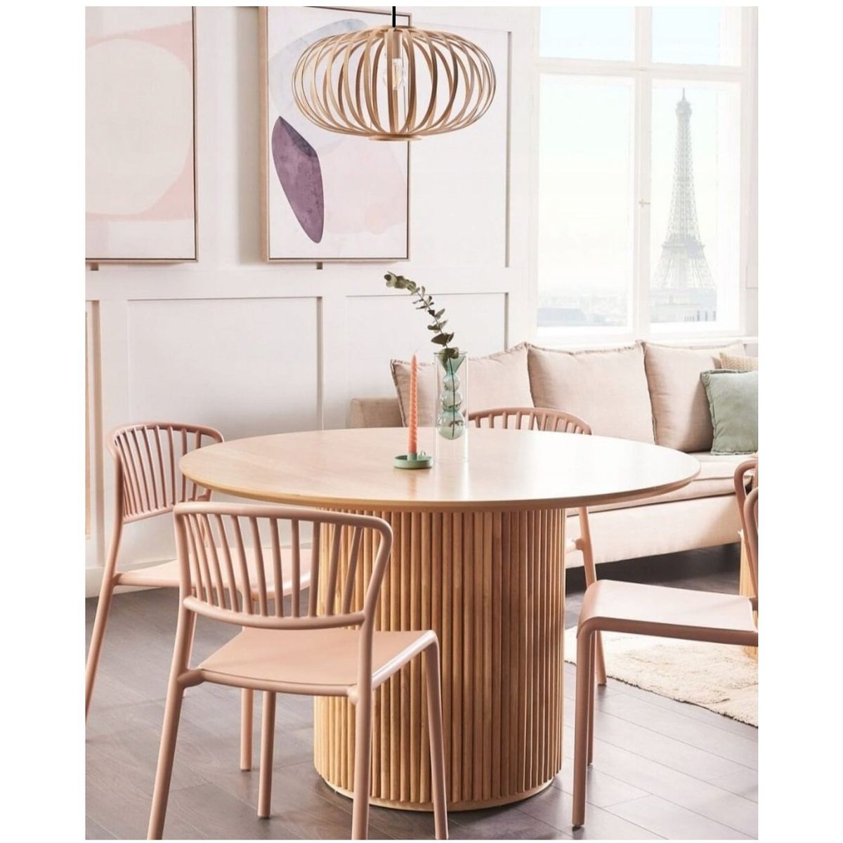 GENERICO - Lampara colgante de bambú 33 cm