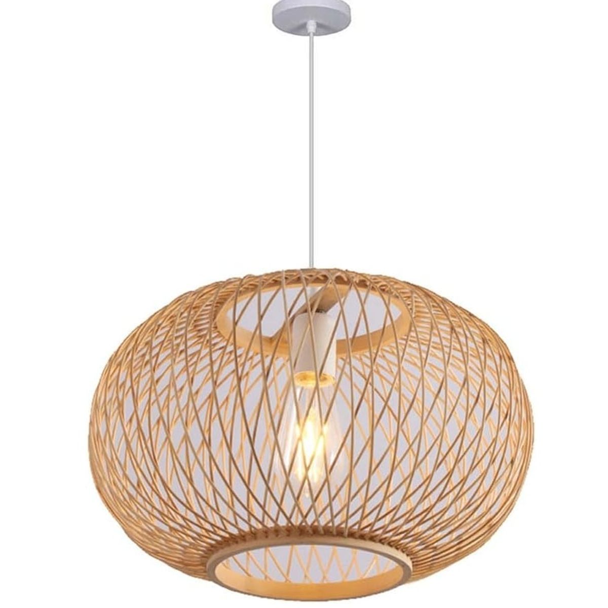 GENERICO - Lampara colgante de bambú 40 cm