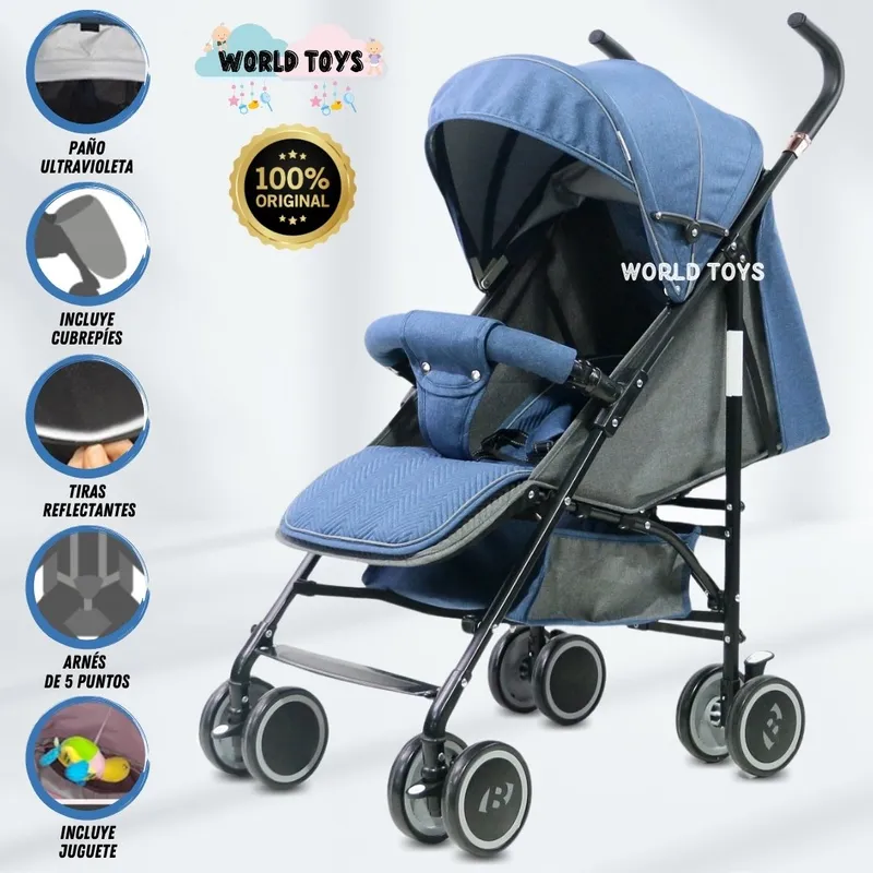 BABY - Coche Bastón de Lujo «SWEET CARY» Edición Limitada Blue