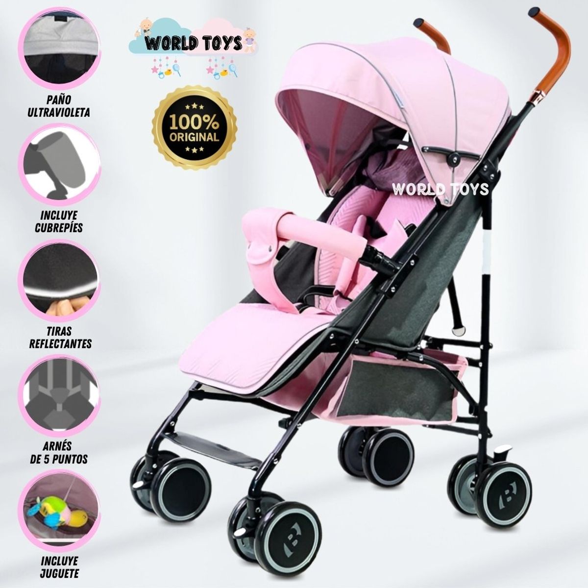 BABY - Coche Bastón de Lujo «SWEET CARY» Edición Limitada Pink