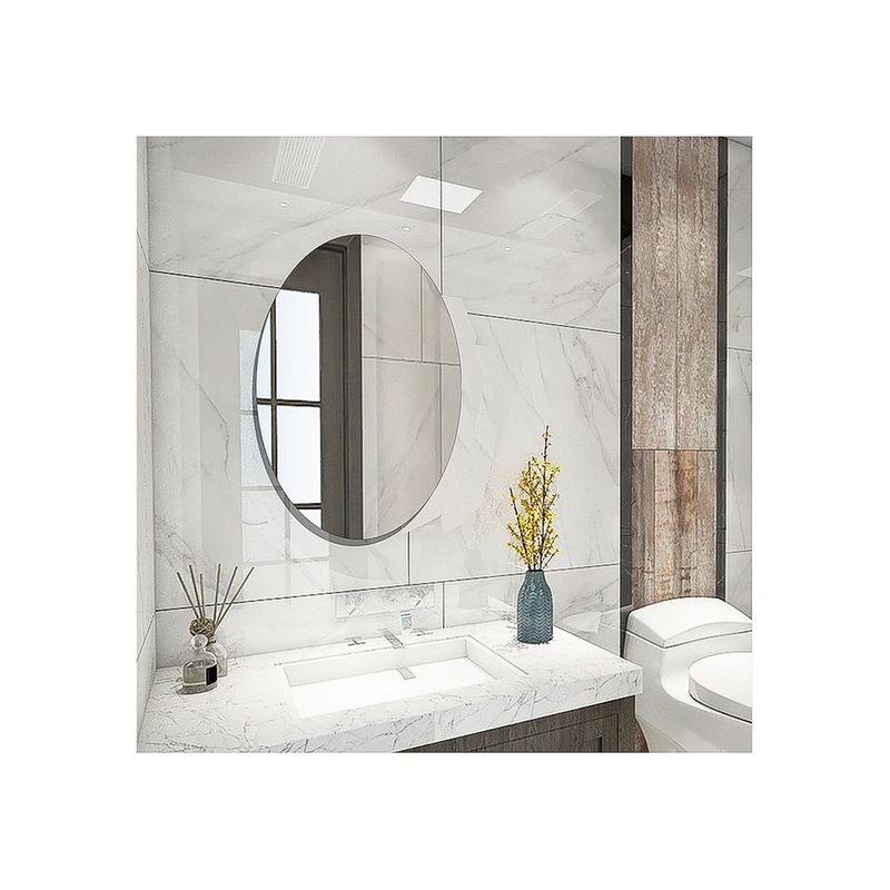 GRETAIL - Espejo Adhesivo Ovalado Decorativo 30cm x 40cm