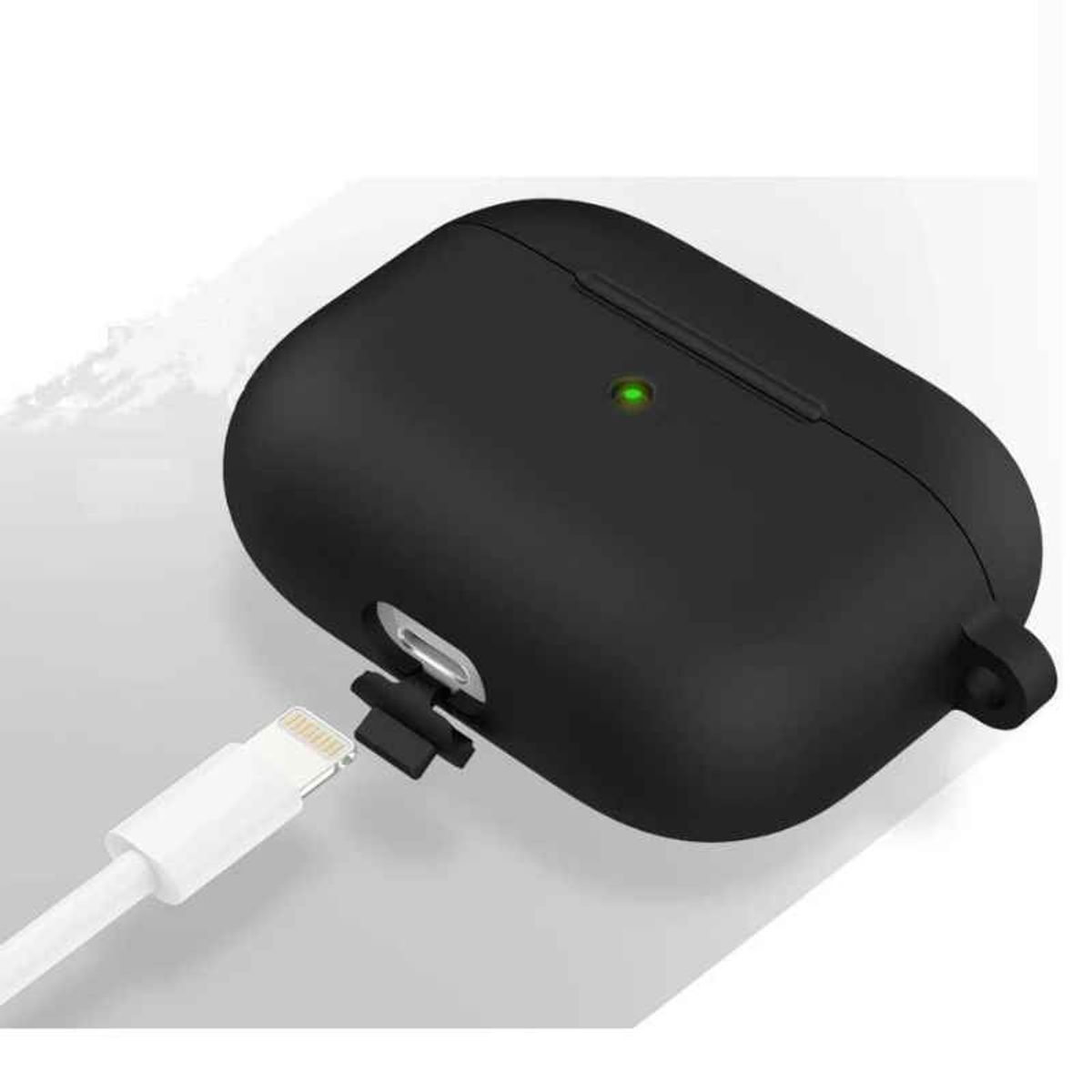 GENERICO - Case Protector de Silicona para Audífonos Apple Airpods 3 color Negro
