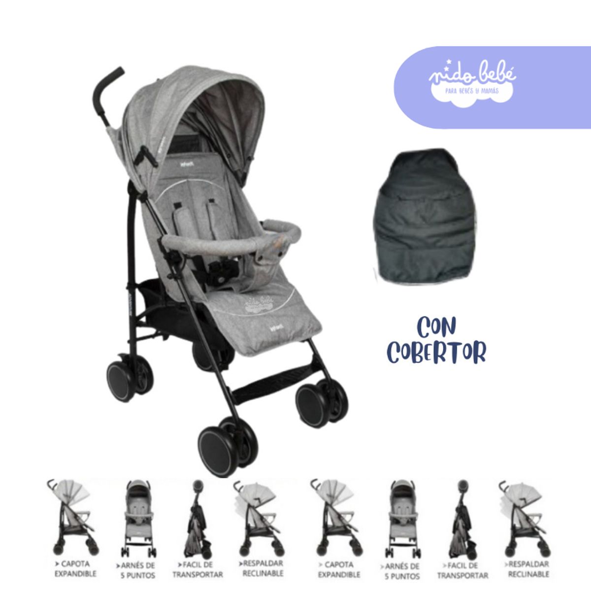 GENERICO - Coche Coche Baston Adventure color Plomo