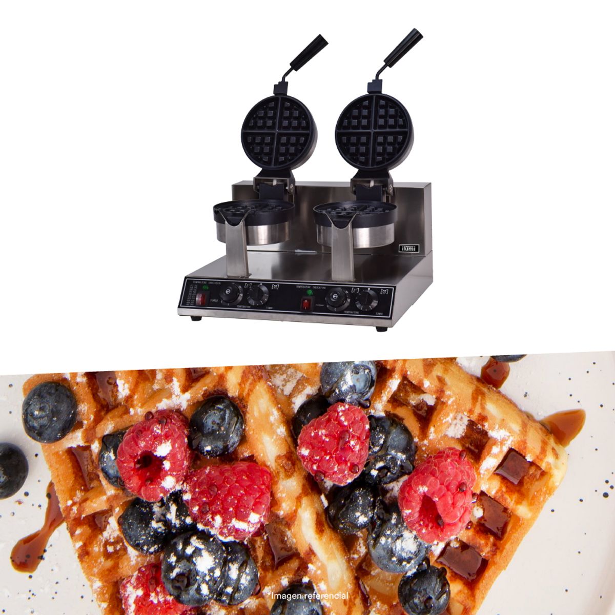 ILUMI - Wafflera Dual Ilumi con Sistema Rotatorio