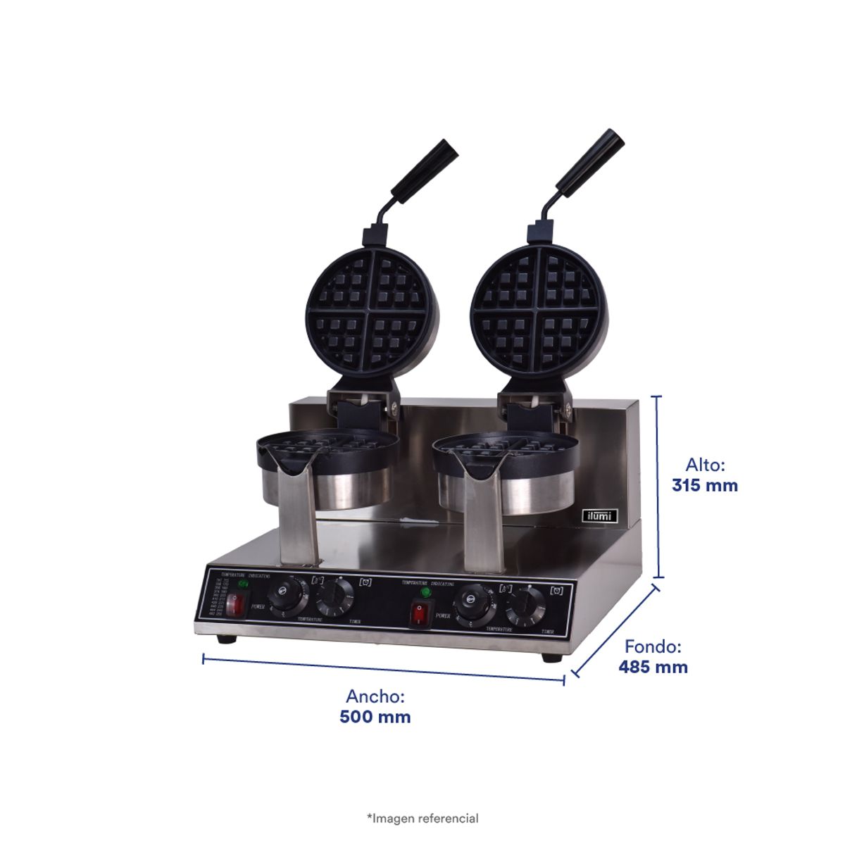 ILUMI - Wafflera Dual Ilumi con Sistema Rotatorio