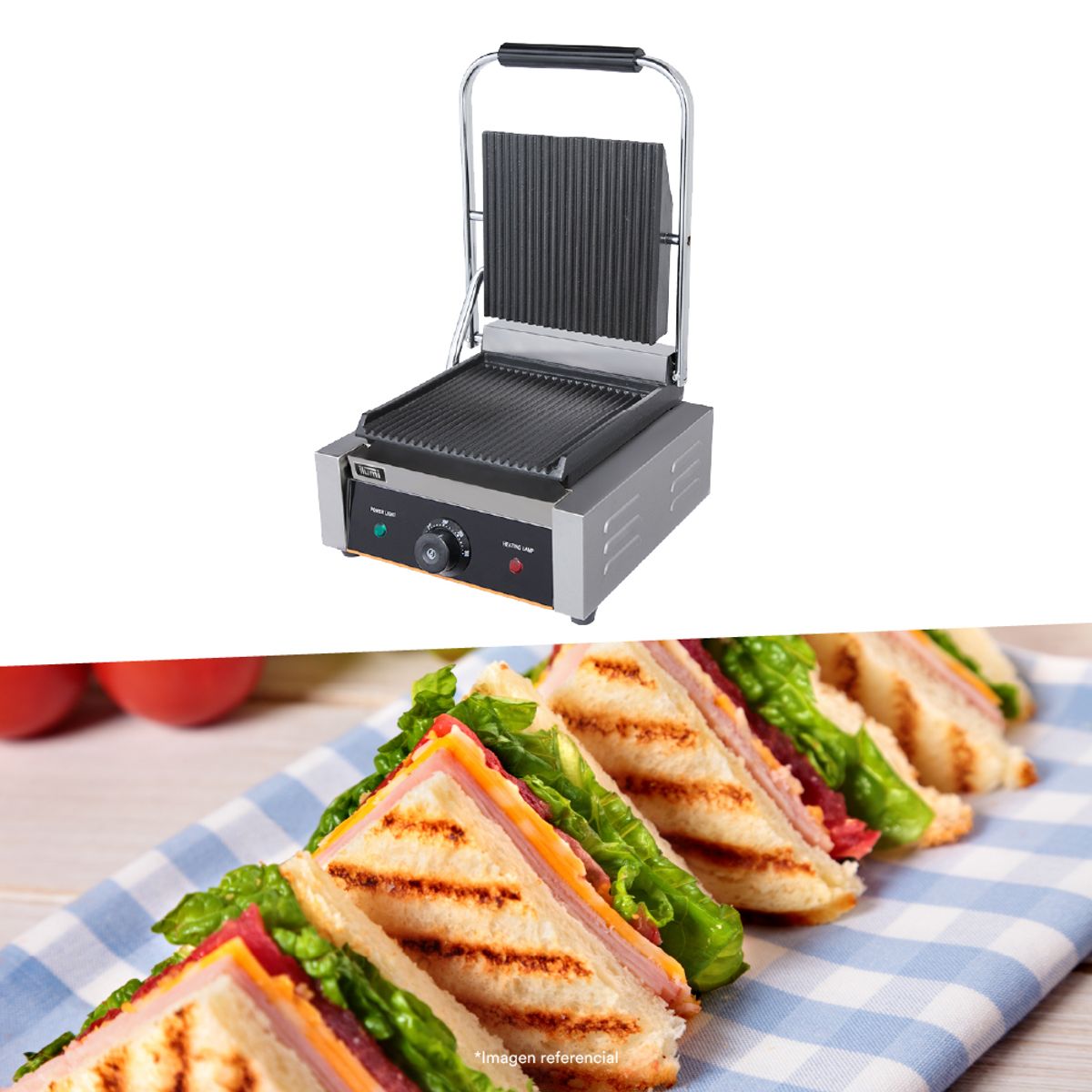 ILUMI - Panini Grill Ilumi con Temperatura desde 50°C hasta 300°C